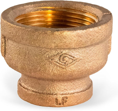 CSSD1142 1-1/4'' x 1 Inch Lead-Free Brass Reducing Coupling with Female National Pipe Taper Threaded Ends