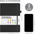 OMEYA Dotted Journal Notebook, 3 Pack, A5 Hardcover with 120gsm Thick Dotted Paper for Writing