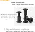 binifiMux M6 35-Set Countsunk M6x15mm/ 20mm/ 25mm/ 30mm/ 35mm/ 40mm/ 50mm Black Hex Drive Socket Cap Bolts Kit, Allen