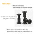 binifiMux 100pcs M6 Countsunk Kit,M6x20mm/30mm/40mm/50mm/60mm/70mm/80mm Black Hex Drive Socket Cap Bolts Dowel Joint
