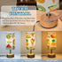 MOOCG 3 Dimmable Fruit Ice Cream Touch Control Table Lamp with Fabric Shade, Color Temperatures LED Desk Lamp, Eye