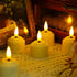 Set 12 1.6" x2.2" (2.5 100 Rechargeable LED of Tea Light Remote Candles with Charging Station, Ivory Base Timer