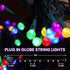 19Ft 70 Bulb Christmas Lights Outdoor LED Chritmas Globe String Lights with Pearlized Glass UL Certified Christmas Tree