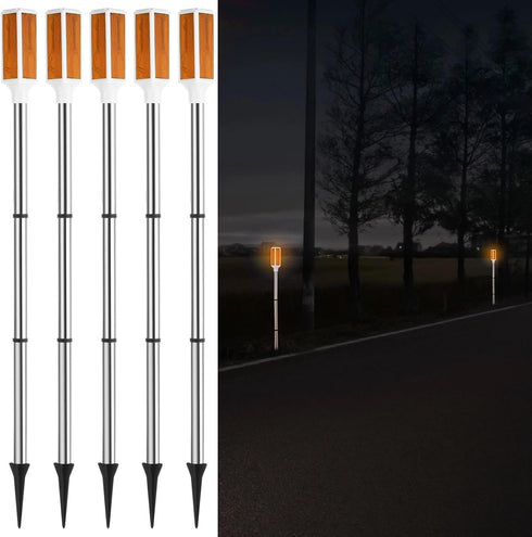 5 Joyibay PCS Solar Powered Driveway Markers, Solar Warming Landscape Lights, Solar Outdoor Driveway Lights, Landscape