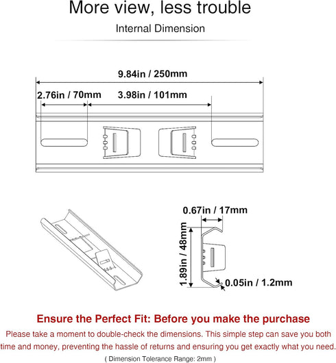QILIPSU 304 Stainless Pole Mounting Kits, 250x48mm Brackets with Adjustable Clamp for Outdoor Junction Box