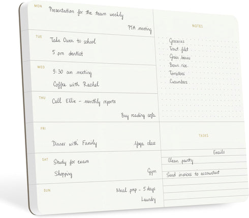 Elegant Undated Week Planner Pad, Tear Off Sheets, Minimalist Weekly To Do List Notepad, Daily Schedule Desk Planner -