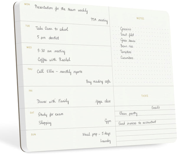 Elegant Undated Week Planner Pad, Tear Off Sheets, Minimalist Weekly To Do List Notepad, Daily Schedule Desk Planner -