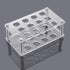 Ackers Transparent Acrylic Test Tube Bottle Holder, Built-in Handle, 12 Tube Capacity, 1.1" (27mm) Holes for 80ML Test