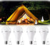 4-Pack White Rechargeable Emergency 15W LED Light Bulb, 100W Equivalent, 1500lm, 6000K, E26/27 Base, 2200mAh Battery