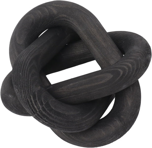 3 Link Wood Knot Decor, Maritown Wood Knot Chain Link Decor Coffee Table Decoration Modern Shelf Wooden Links Knots
