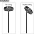 M10 5 12-inch 10 6-inch 180 Threaded Extension Poles, PCS & PCS Lighting Fixture Downrods Stems & Degrees Sloped