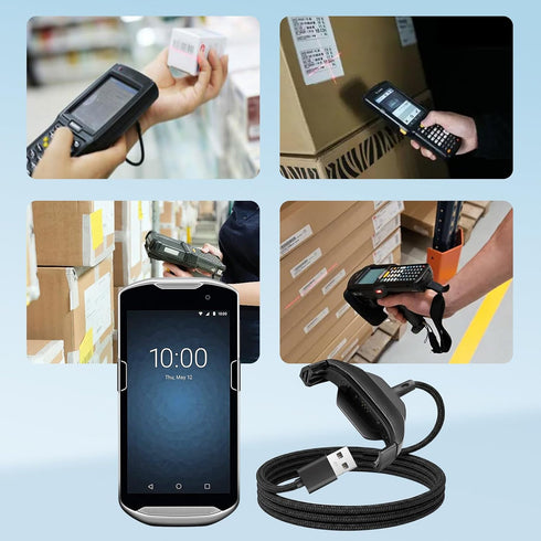 Laratechuu 3.3ft TC51 TC51 TC510 TC510K TC52 TC56 TC57 TC52X TC520L TC51HC TC57HO TC56 USB Cable for Zebra Scanner