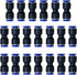 6mm OD Pneumatic Quick Connector Push to Connect Fittings, Straight Union/Coupler (Pack of 20)