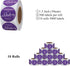 hylabelest 1.5 Inch Package 500 (10 Thank You for Celebrating with Us Stickers Purple for Party Favor, Card Seals