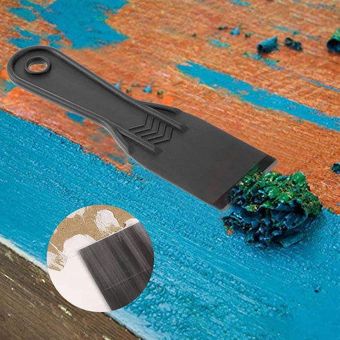 Plastic Putty Knife Set, 5 Pcs Flexible Paint Scrapers Tool, Black Filling Knife Set for Patching, Spackling, Wallpaper