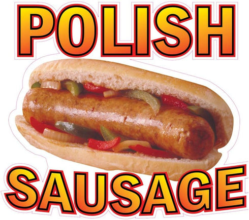 Fastasticdeals Food Truck Decals Polish Sausage Concession Restaurant Die-Cut Vinyl Sticker Z31 &