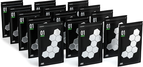 Official 1 Ounce Bags, 50 Pack Lock & Seal Storage & Curing Bags, Heat Sealable 6" x 9.8" x 3.15" Inch