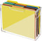 Hanging File Folder Organizer, Clear Portable File Box with Handle, Acrylic Storage for Desk, Office, Home, School - 1
