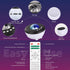 YunLone 33 5.0 8 Galaxy Projector Star Lights Projector for Bedroom with Lighting, Aurora Projector with Bluetooth
