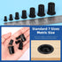 Glarks 320Pcs M3 M4 M5 M6 M8 M10 M12 Set Metric Rivet Nuts Kit Rivet Nuts Black Zinc Plated Carbon Steel Flat Head