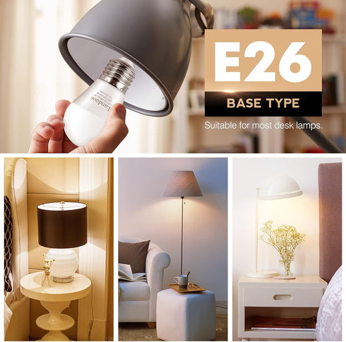 Landuos 25W A15 E26 Bulb, 2700K 3W Equivalent LED Light Warm White, Low Watt, Compatible With Night Light and Table