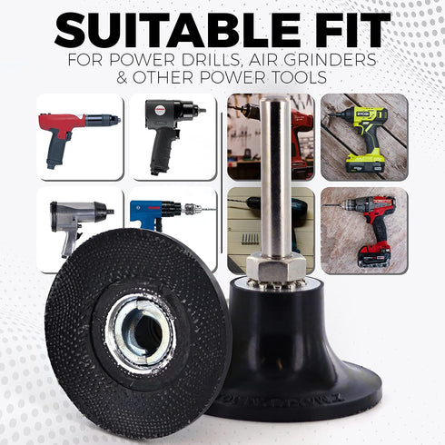 3PCS 2 Inch 1/4" Die Grinder Sanding Disc with Shank, Grinder Holder, Sanding Discs Holder Roll Lock Disc Pad, Quick