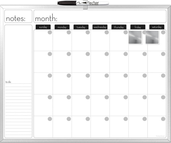 Rose Art The Board Dudes Dry Erase Calendar, Aluminium Frame 20x16