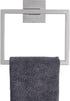 TNOMS Brushed Towel Ring, Modern Square Hand Towel Bar for Bathroom, Wall Mount Stainless Steel.
