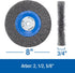 Mercer Industries 183020 - 8" x 3/4" x 2", 1/2", 5/8" Crimped Wire Wheel, .014 Carbon Steel