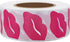 Hybsk Kissing Lips Removable Body Stickers, Total 1,000 Per Roll, Pink