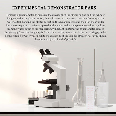 Baluue Plastic Graduated Cylinder with Metal Weight, Hooks and Ring Lever Principle, Archimedes Principle Kit
