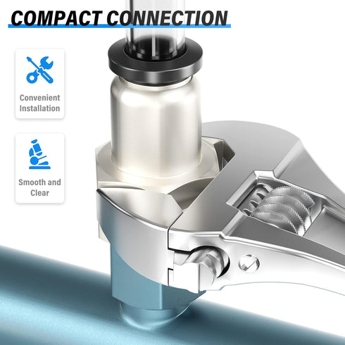 TAILONZ PNEUMATIC Female Straight 5/16 Inch Tube OD x 1/4 Inch NPT Thread Push to Connect Fittings (Pack of 10)