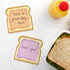 Peanut Butter and Jelly Sticky Note Assortment | 4" x 4" Repositionable Jam Notes | Set of 3 Funny Food Pads