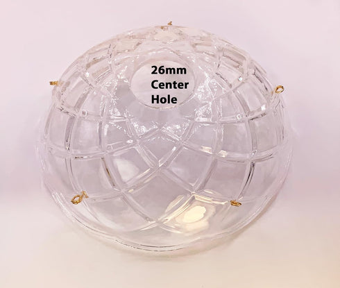Crystal Asfour 1 4-Inches, 5 30% 5 Crystal Piece - Side Holes - Clear Lead Crystal Chandelier Bobeche with Gold Pin