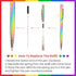 RONRONS 6 Pack Rainbow Slim Retractable Ballpoint Pen - Black Ink Metal Pen for Office School Supplies