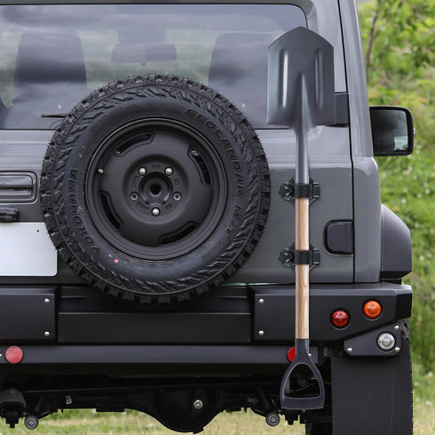 2 Pack Heavy Duty Magnetic Shovel Holder for Truck, No-Drill Strong Metal Magnet Hook Mount Rack for Flag, Paddle