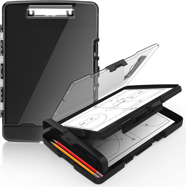 Sooez Original Clipboard with 2 Storage & Pen Holder, Heavy Duty Clip Boards 8.5x11 with Dual Storage, School Supplies