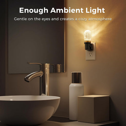 Dimmable 3000K 1-Pack L LOHAS LED Night Lights Plug into Wall, Plug in Night Light with Light Sensor, Night Light, LED