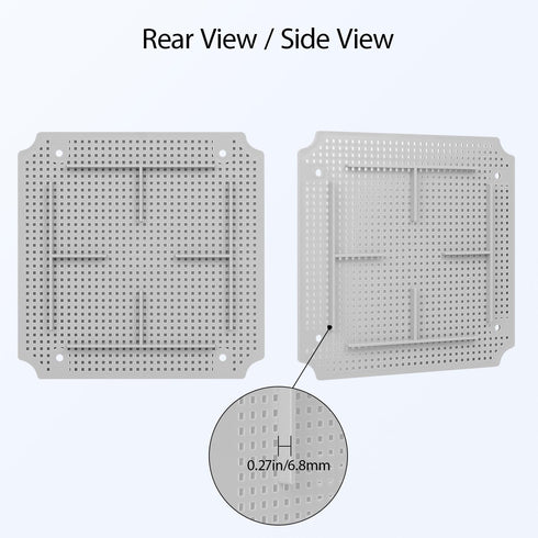 LeMotech Junction Box Mounting Plate, ABS Plastic Internal Panel with Screws, 7.2"x7.2"