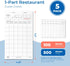 (500 5 100 FMP Brands Sheets) Server Note Pads Paper, Guest Check for Servers, Guest Check Pads, Order Pads