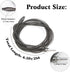 YankMooM Drain Snake Cable with Drill Connector 6.5Ft Flexible Plumbing Auger Replacement Cable for Clog Remover