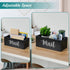 DRASTAR Wooden Mail Organizer with 3 Slots, Black Countertop Mail Holder, Desktop Sorter for Home Office Accessories