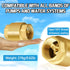 Boltigen 2PCS 1 Inch NPT Female Thread Spring Check Valve, Solid Brass Non-Return Horizontal Check Valve for Water,