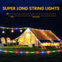 LHYLDS 200 66FT LED Solar Rope Lights Outdoor, Solar String Lights Indoor Waterproof Solar Powered Trampoline Light
