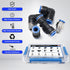 37 Pcs Quick Connect Air Hose Fitting Kit, 1/4" 3/8" 1/2" Push To Connect Fittings for Truck or Industrial Air