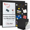 BXI Felt Bulletin Board with Pins & Magnetic Dry Erase Whiteboard Combo, 8 Pcs Self-Adhesive Tiles