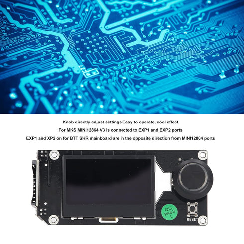 3D Mini12864 V3, V2V3, 1V2, Marlin2.x, Printer LCD Smart Display Screen, RGB Backlight, Support MKS for Robin Sgen Gen