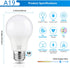 A19 LED Light Bulbs, 60 Watt Equivalent LED Bulb, Daylight White 5000K, 850 Lumen, E26 Base, Non-Dimmable, 9W Bright White LED Bulb, 4-Pack by Maylaywood
