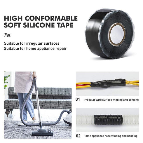 Seal Self Fusing Silicone Tape, 1 Inch Wide and 15 Feet Long Weatherproof Sealing Tape for Emergency Repairs