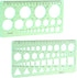Circle Template & Geometric Drawings Templates Scale Drafting Stencils for Artist Design Drawing Aids 2 PACK
